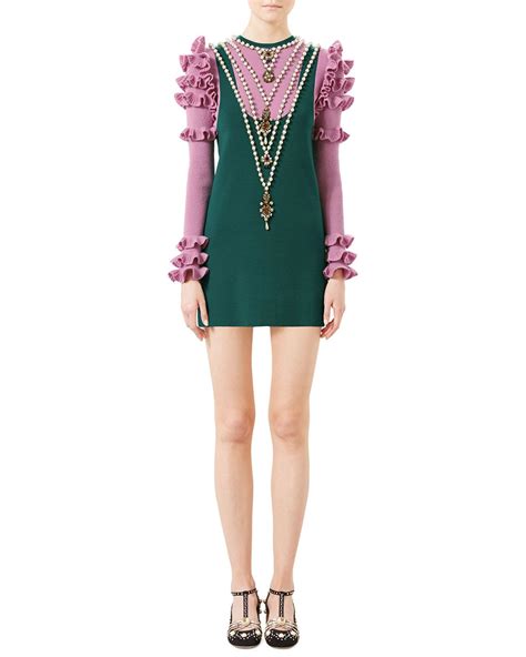 gucci floral dress 2015|gucci long sleeve lace dress.